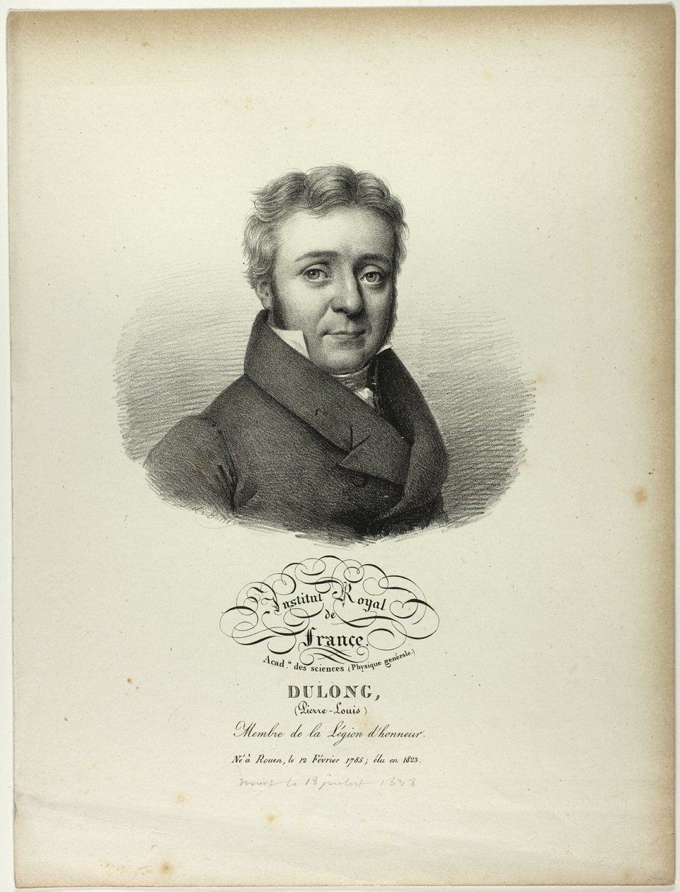 Portrét Pierra-Louise Dulonga od Jules Boilly