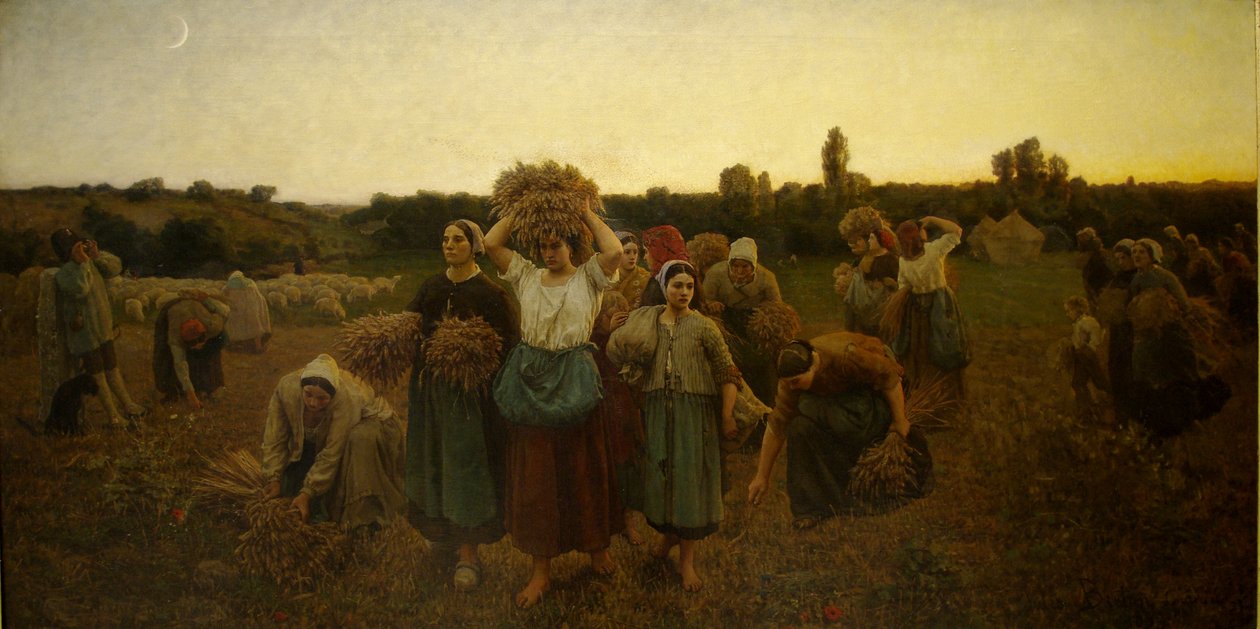 Francouzština:  Le Rappel de glaneuses Volání sběračů od Jules Breton