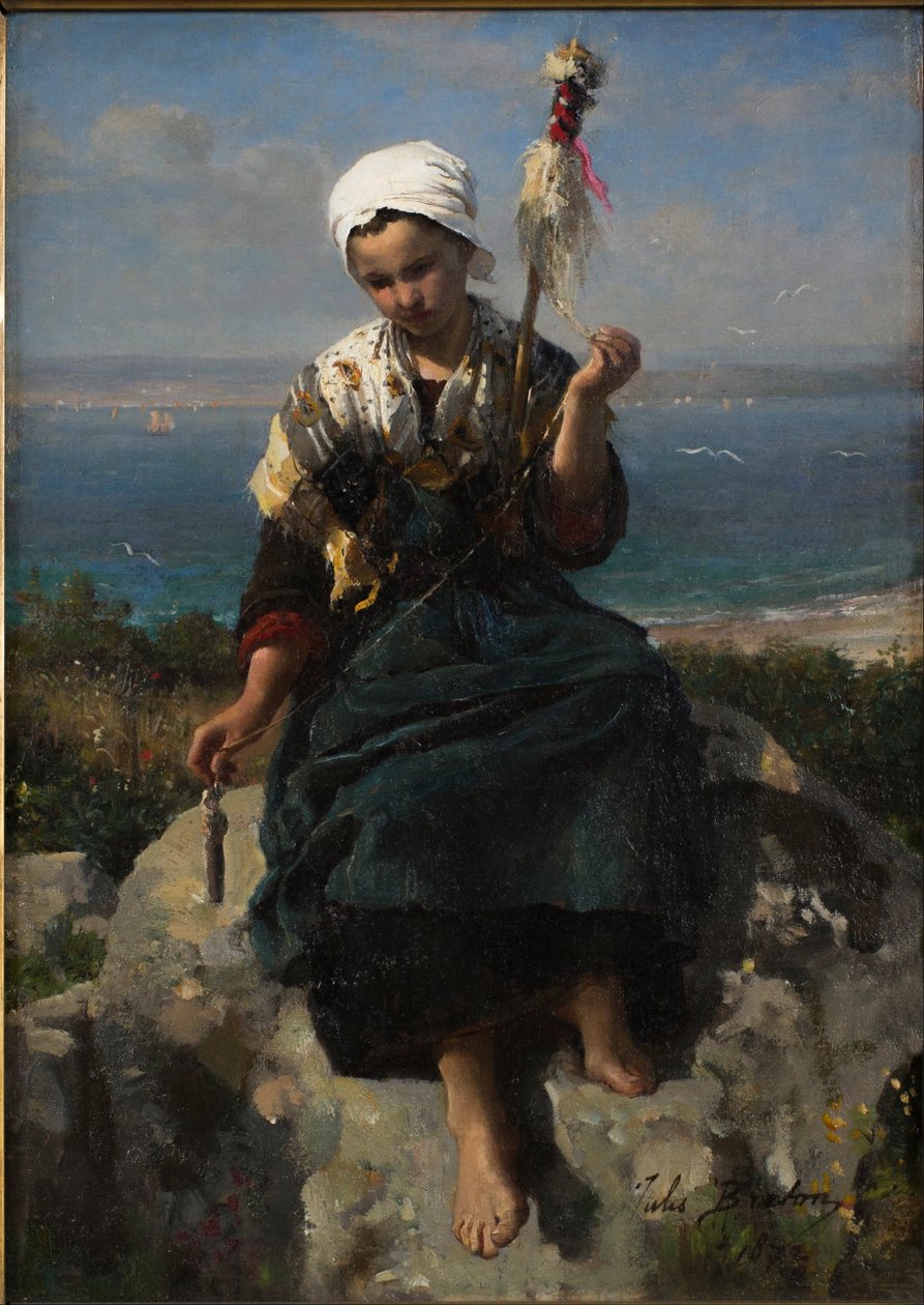 Přadeno lnu od Jules Breton