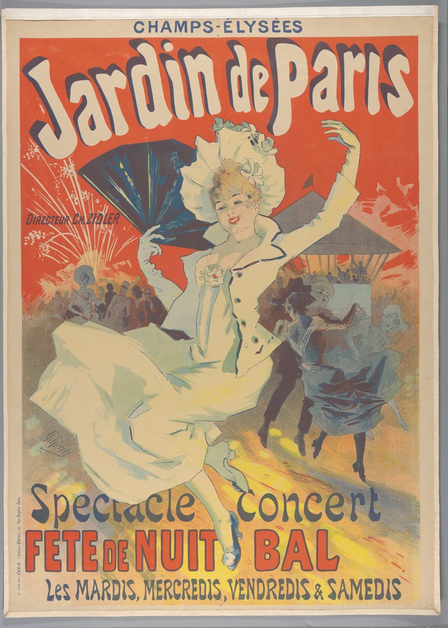 Champs-Elysées. Jardin de Paris, 1890 od Jules Cheret