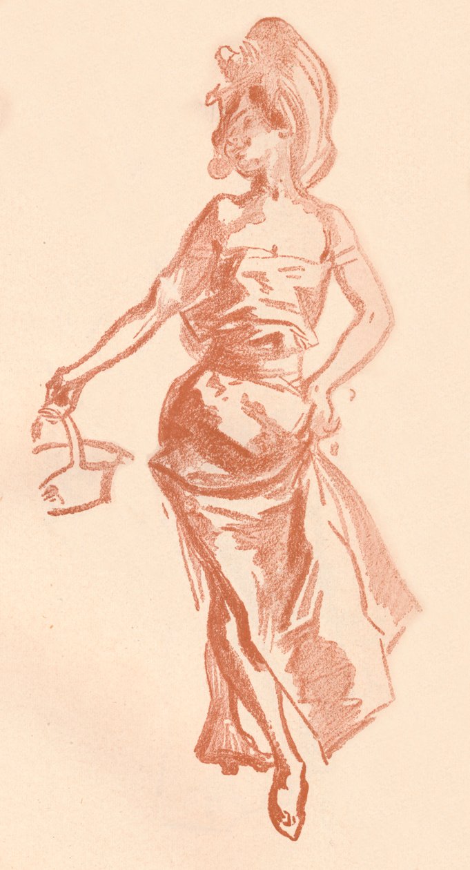 Kresba v Sanguine, c1900 1903-1904 od Jules Cheret
