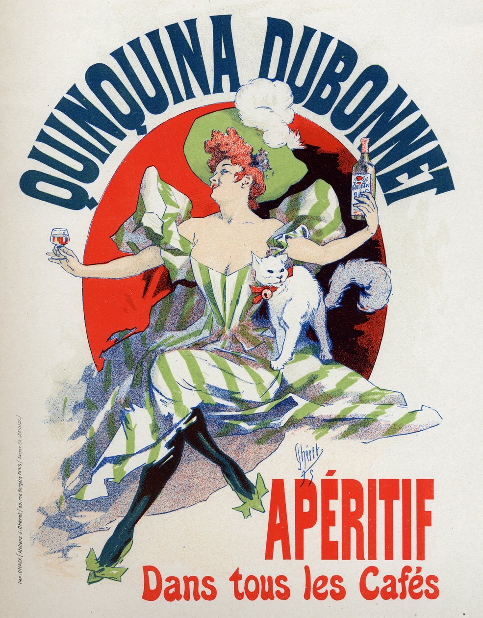 Potravin a nápojů. Aperitiv Quinquina Dubonnet. Plakát Julese Chereta, Francie od Jules Cheret
