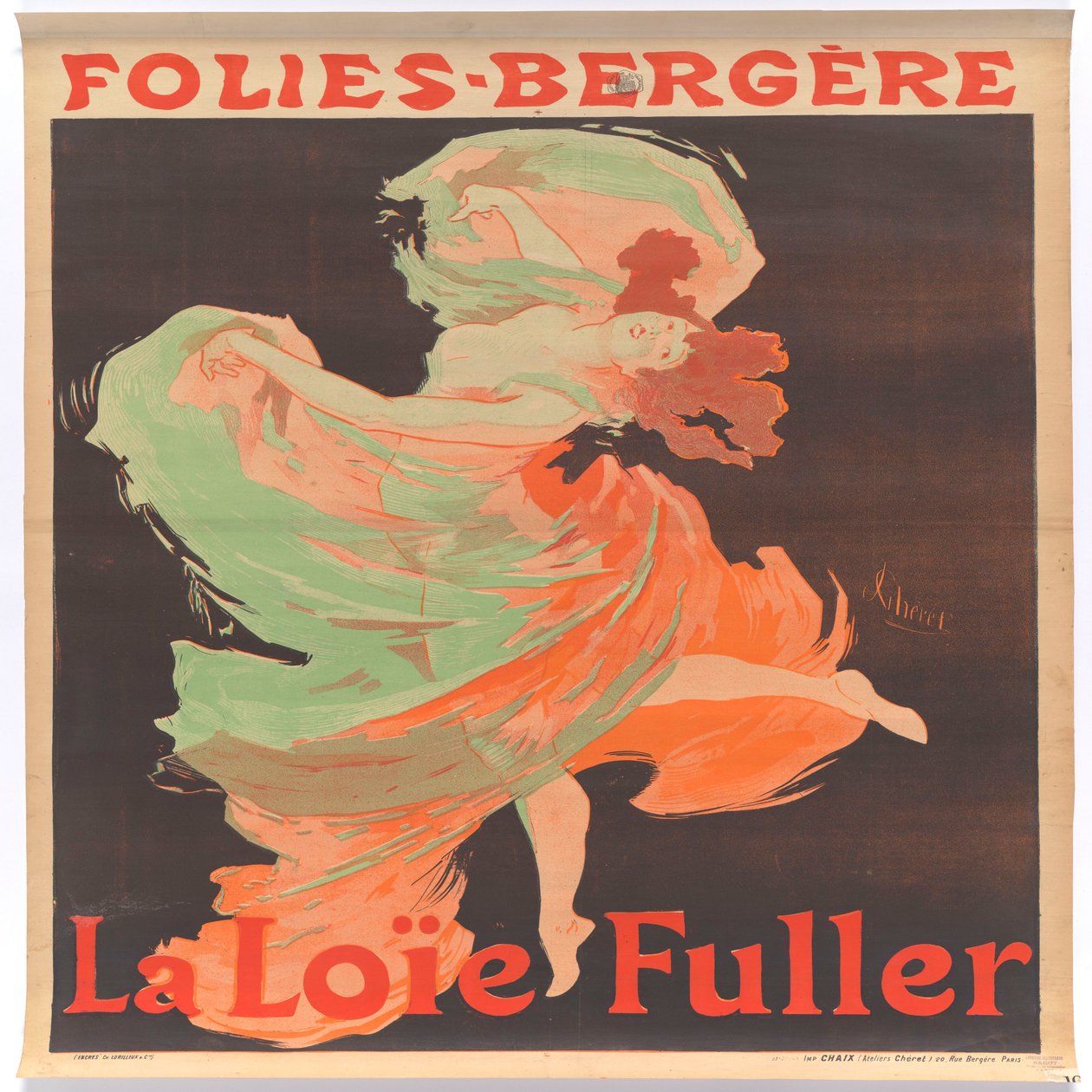 Loïe Fuller ve Folies-Bergère od Jules Cheret