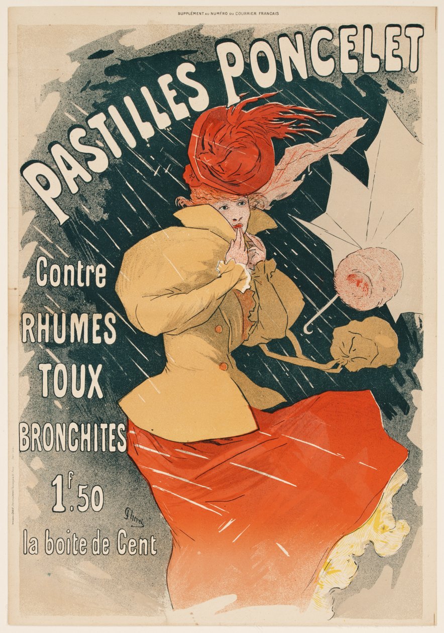 Ponceletovy pastilky (Pastilles Poncelet) od Jules Cheret