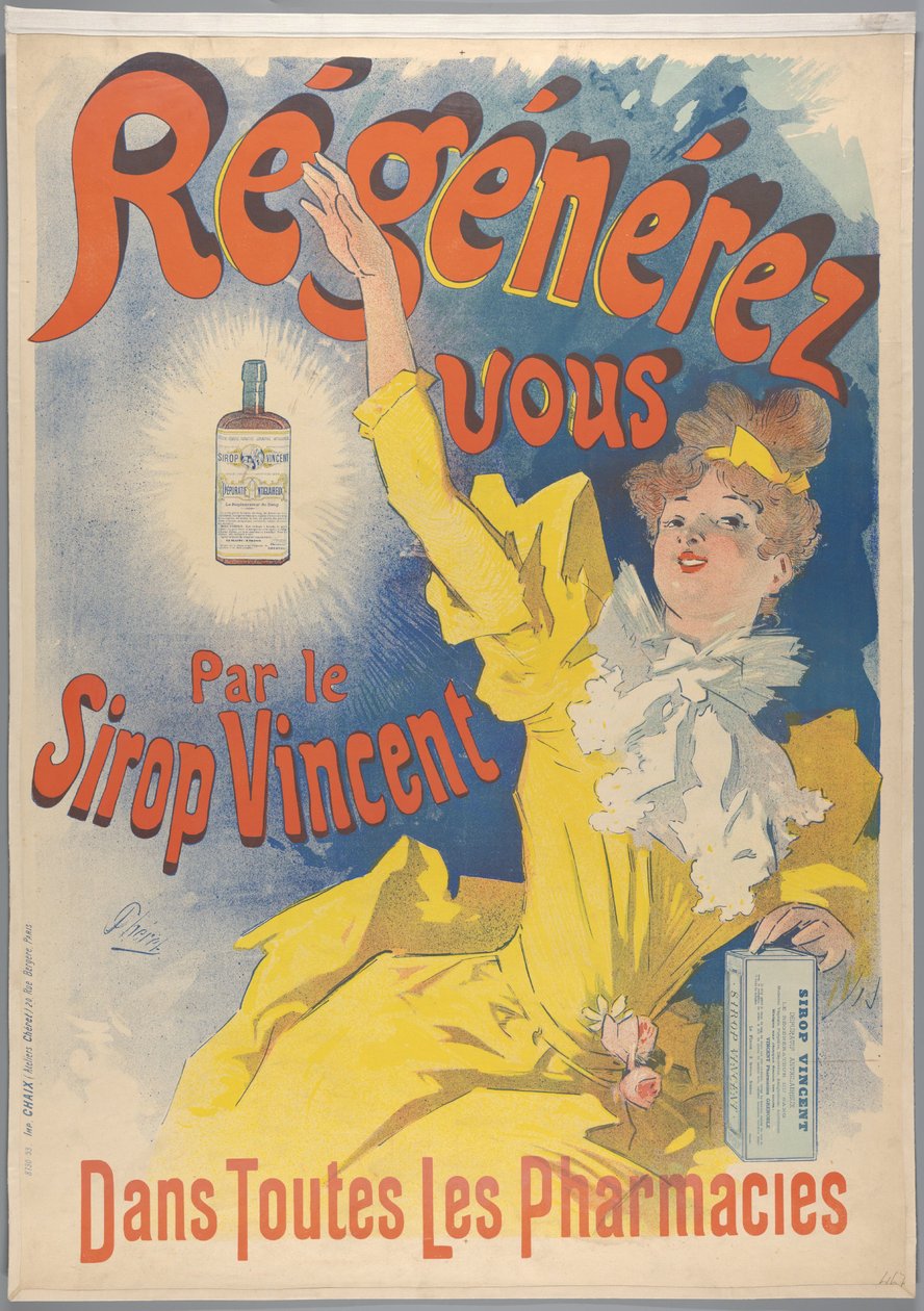 Sirop Vincent, 1893 od Jules Cheret