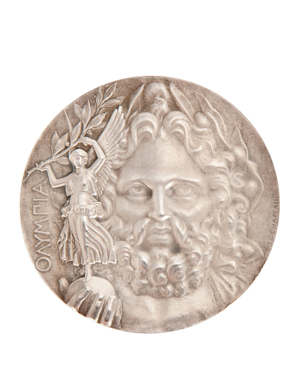 První místo olympijská medaile, Atény 1896 (stříbro) (viz také 2628776) od Jules Clement Chaplain