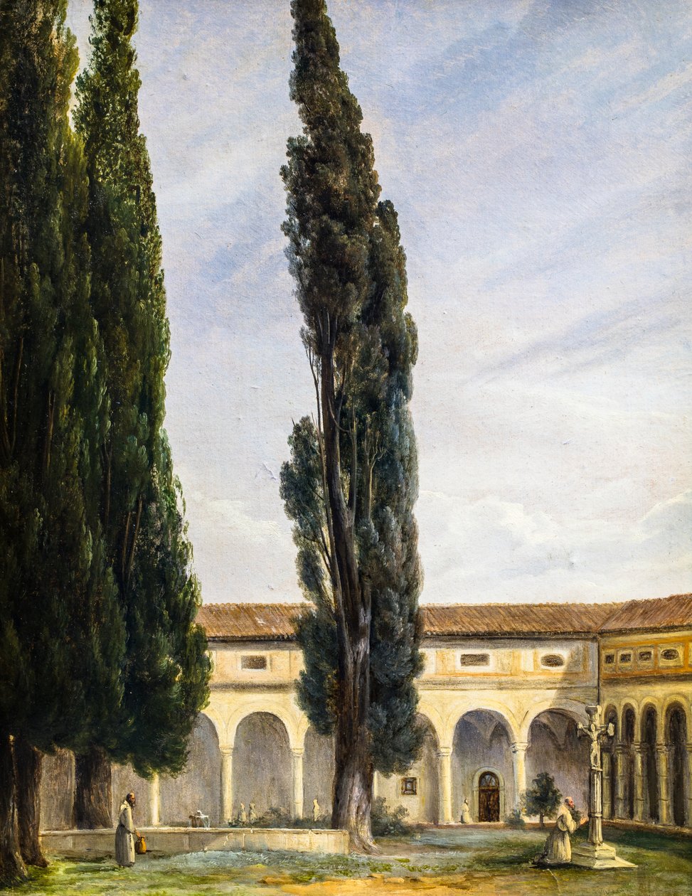 Interiér kláštera od Jules Coignet