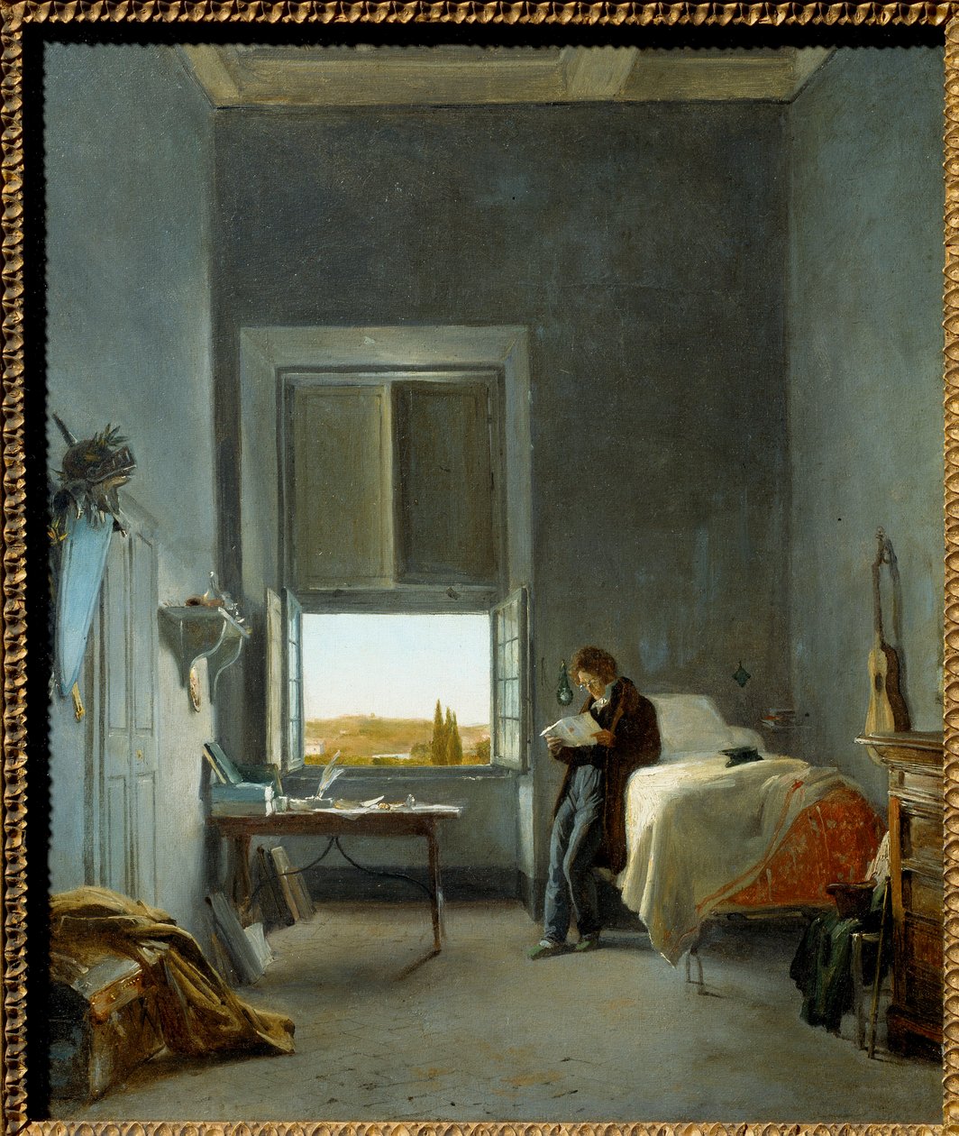Umělec ve svém pokoji ve Villa Medicis od Jules Coignet
