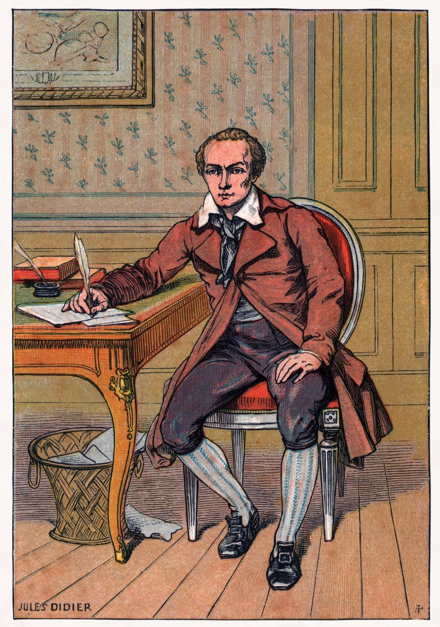 Andre Chenier, cca 1900 (rytina) od Jules Didier