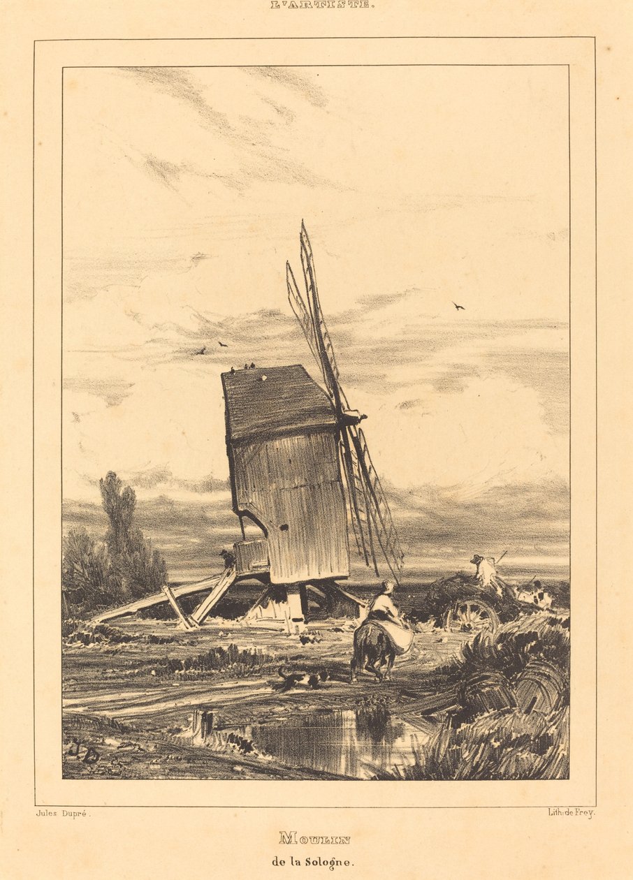 Mlýn Sologne od Jules Dupré