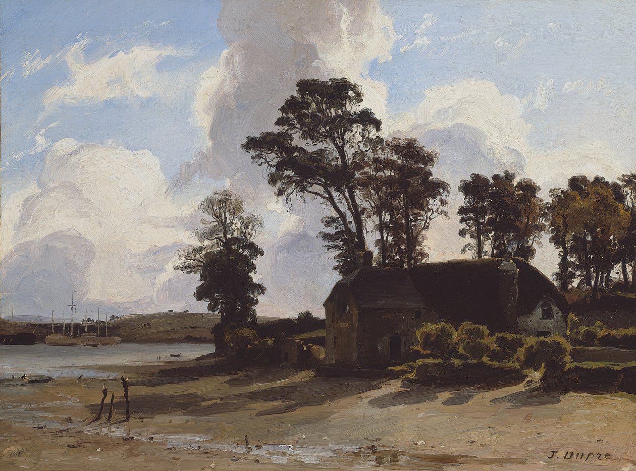 The Estuary Farm, 183035. od Jules Dupré