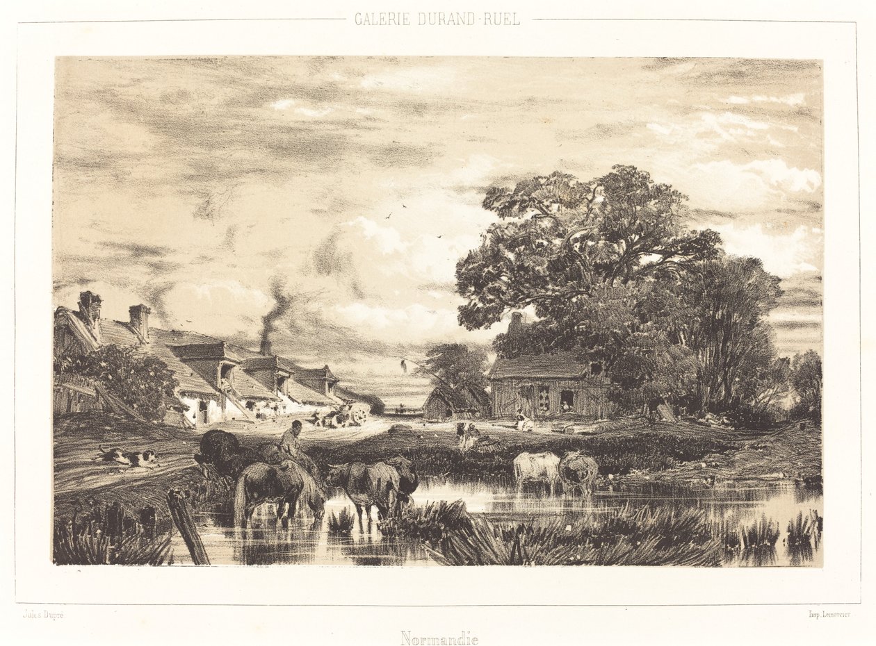 Pohled v Normandii od Jules Dupré