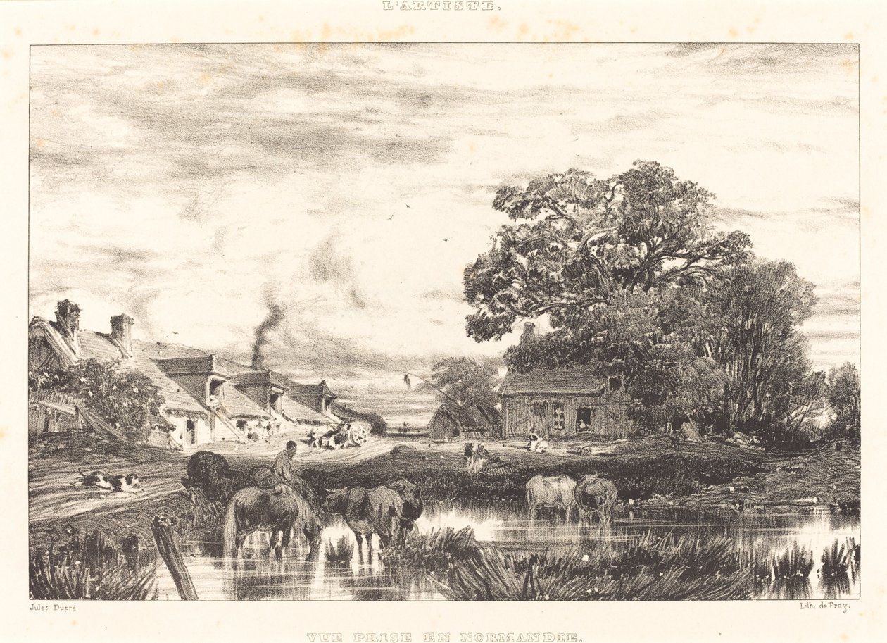 Pohled v Normandii od Jules Dupré