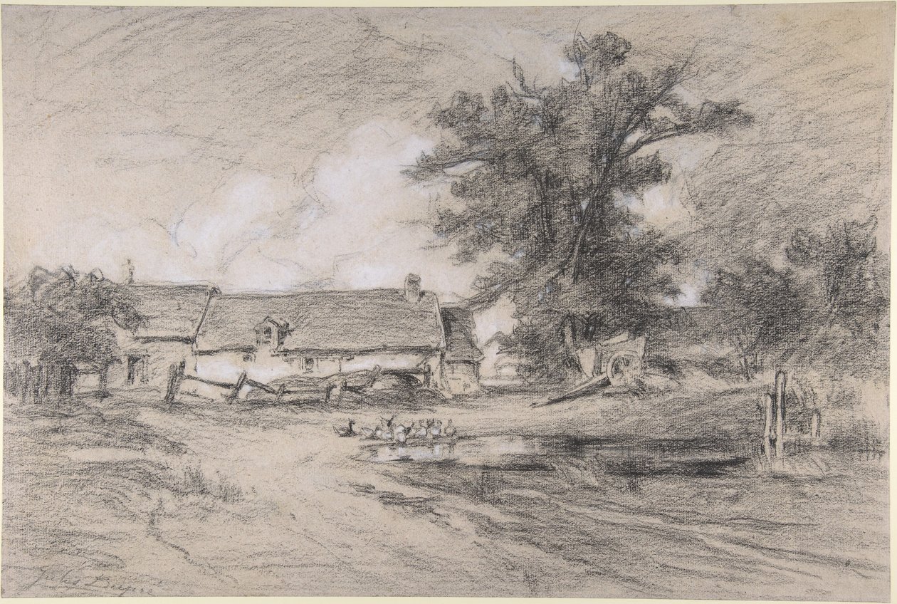 Statek s kachnami od Jules Dupré