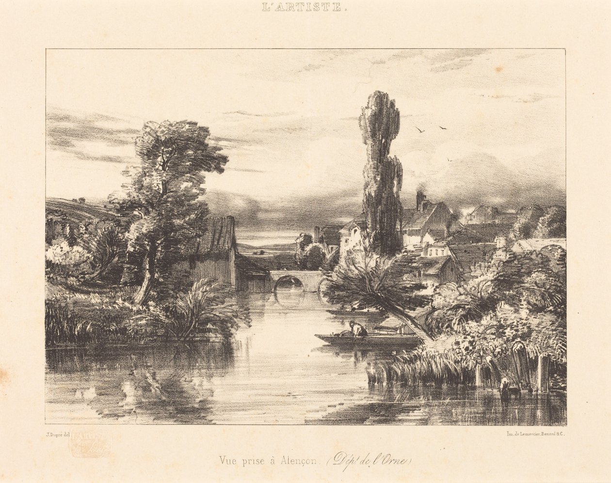 Pohled na Alençon od Jules Dupré