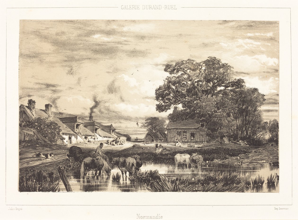 Pohled v Normandii od Jules Dupré