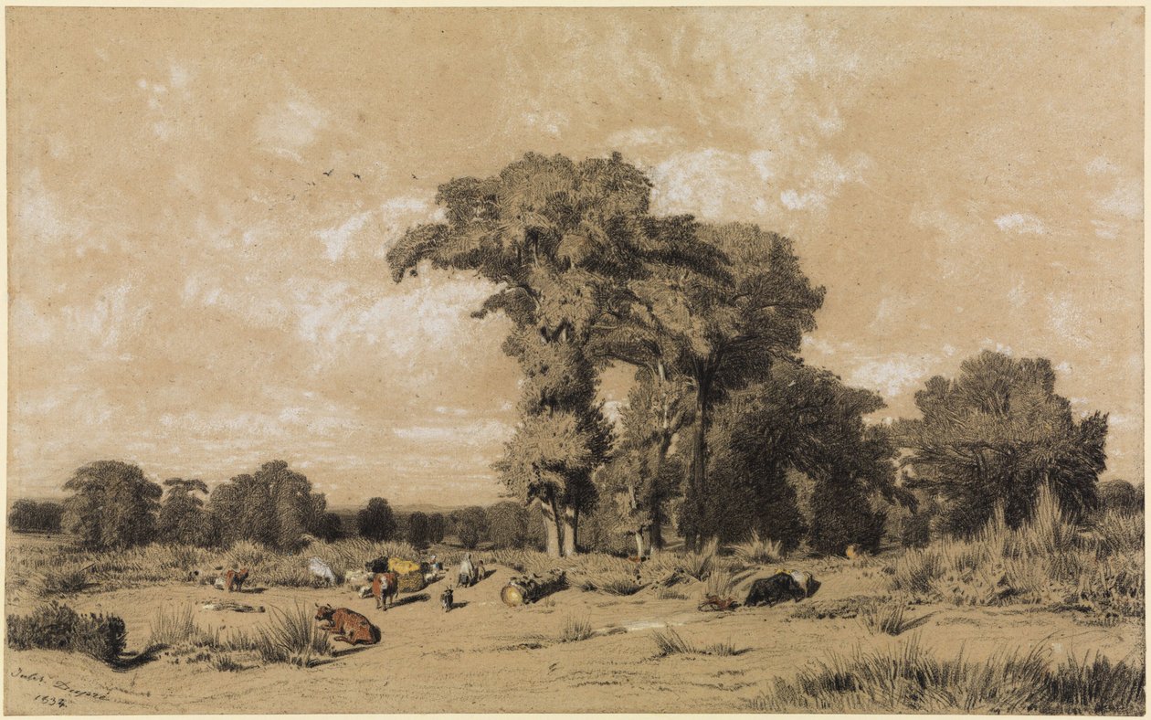 Pastvina v Limousinu od Jules Dupré