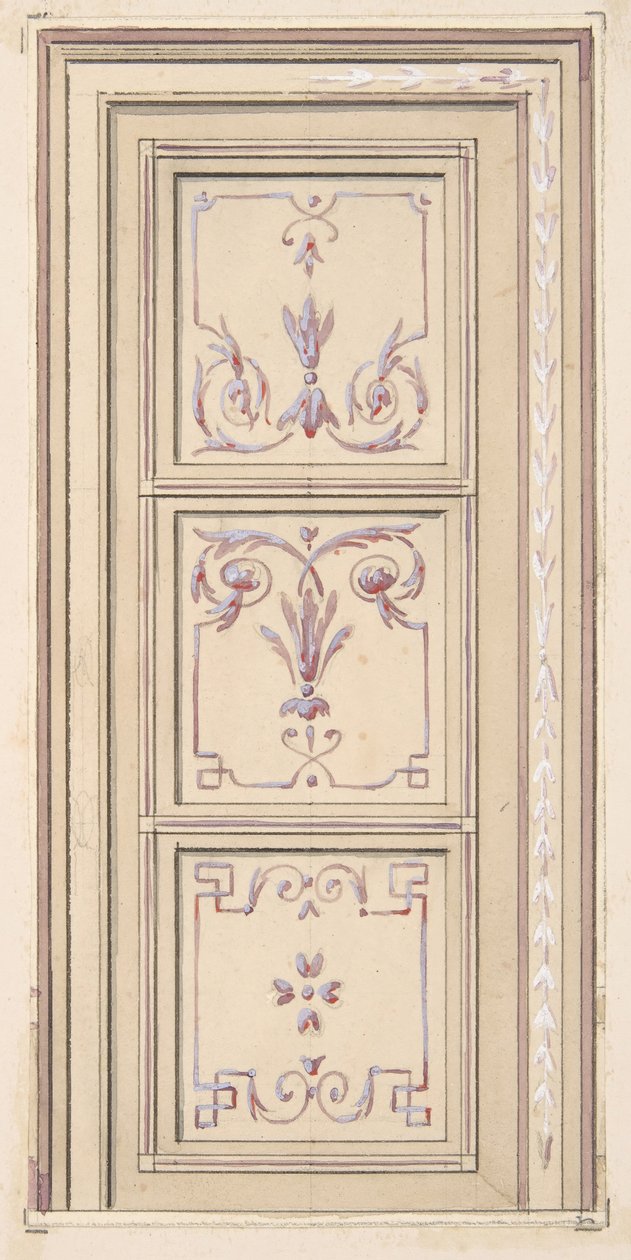 Návrh na strop, druhá polovina 19. století. Tvůrci: Jules-Edmond-Charles Lachaise, Eugène-Pierre Gourdet. od Jules Edmond Charles Lachaise and Eugène Pierre Gourdet