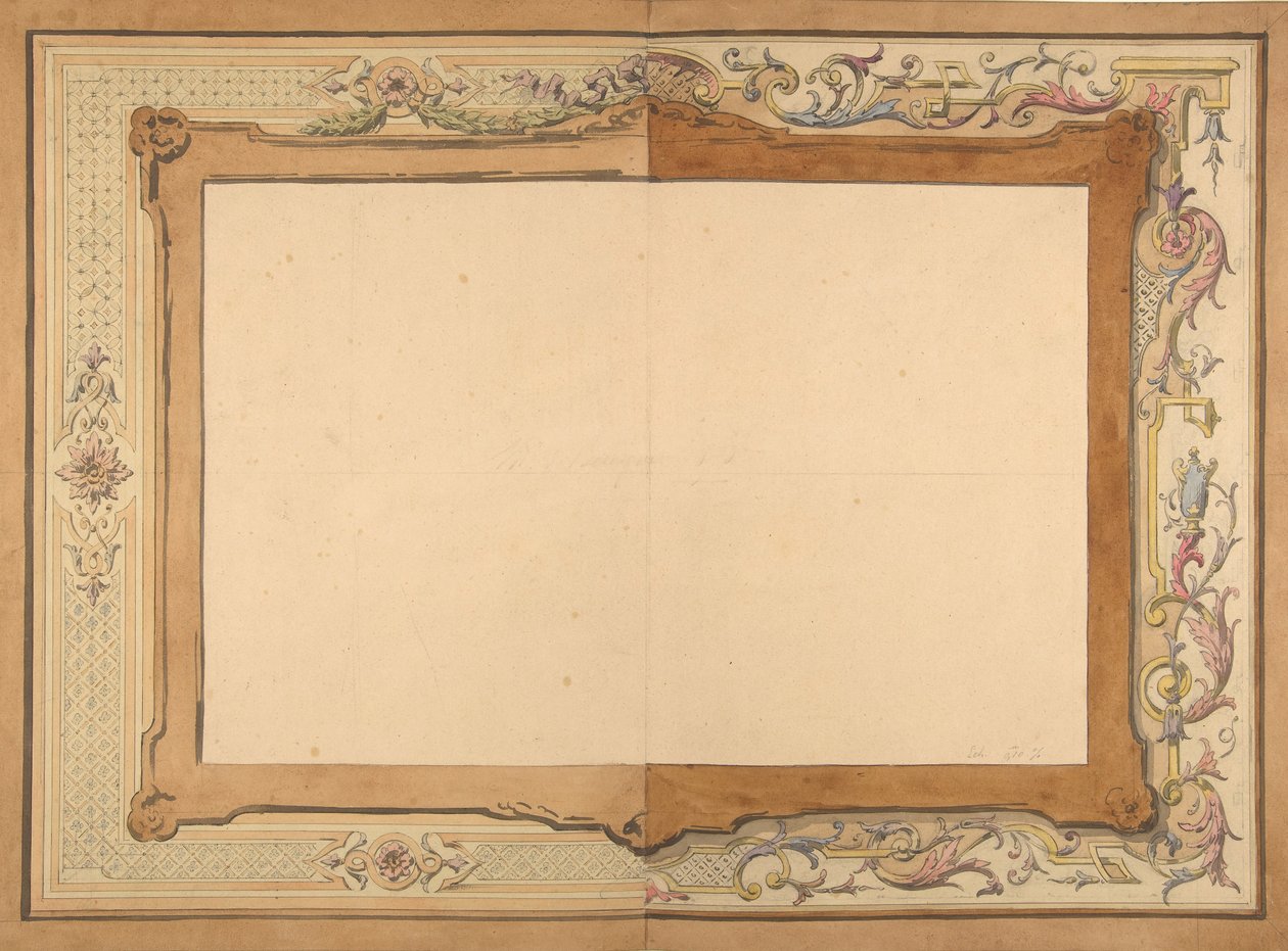 Návrh na strop, druhá polovina 19. století. Tvůrci: Jules-Edmond-Charles Lachaise, Eugène-Pierre Gourdet. od Jules Edmond Charles Lachaise and Eugène Pierre Gourdet
