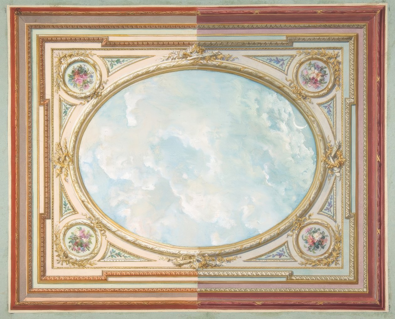 Design pro strop nebe trompe loeil od Jules Edmond Charles Lachaise