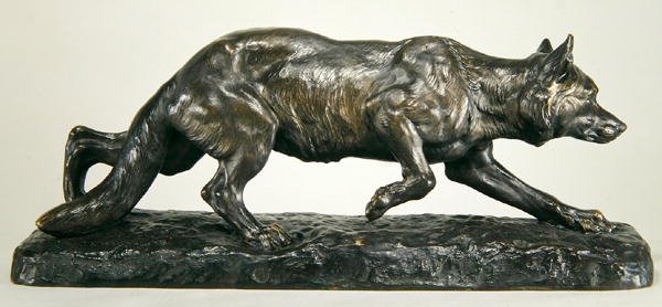 Crouching Wolf (bronz) od Jules Edmond Masson