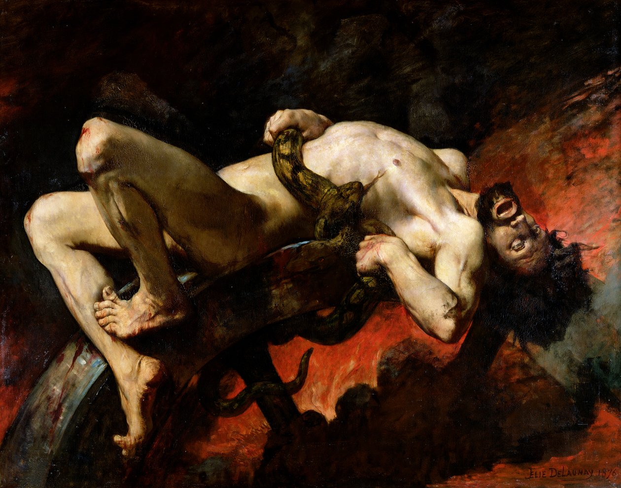 Ixion svržený do Hádu, 1876 od Jules Elie Delaunay