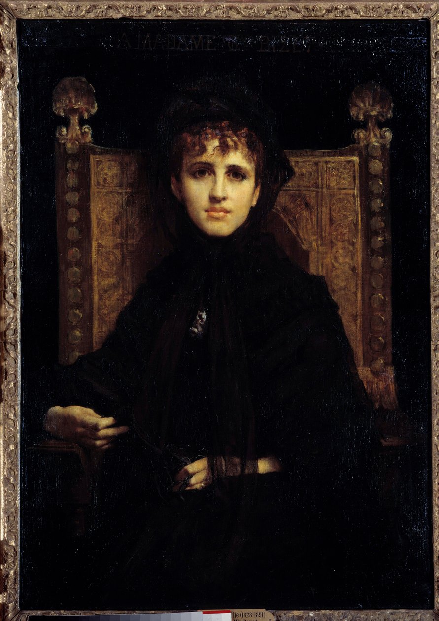 Portrét Madame Georges Bizet (1849-1926). Obraz Jules Elie Delaunay (1828 - 1891) od Jules Elie Delaunay