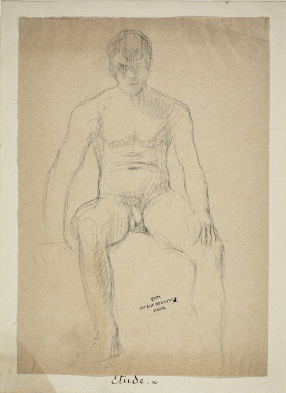 Sedící akademický akt od Jules Elie Delaunay
