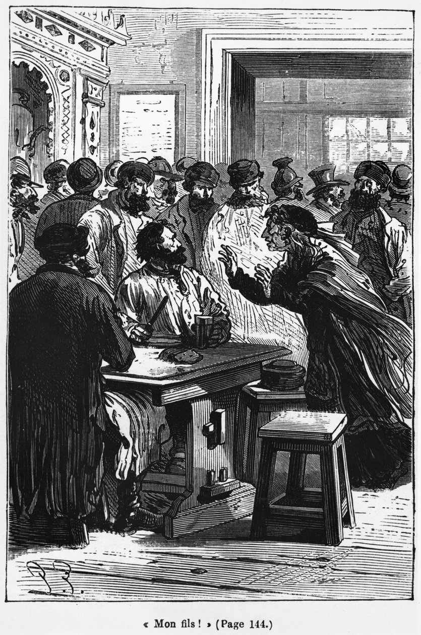 Můj synu! ilustrace z knihy "Michel Strogoff" od Julese Verna (1828-1905), vyryl Charles Barbant (zemř. 1922) Paříž, Hetzel od Jules Ferat