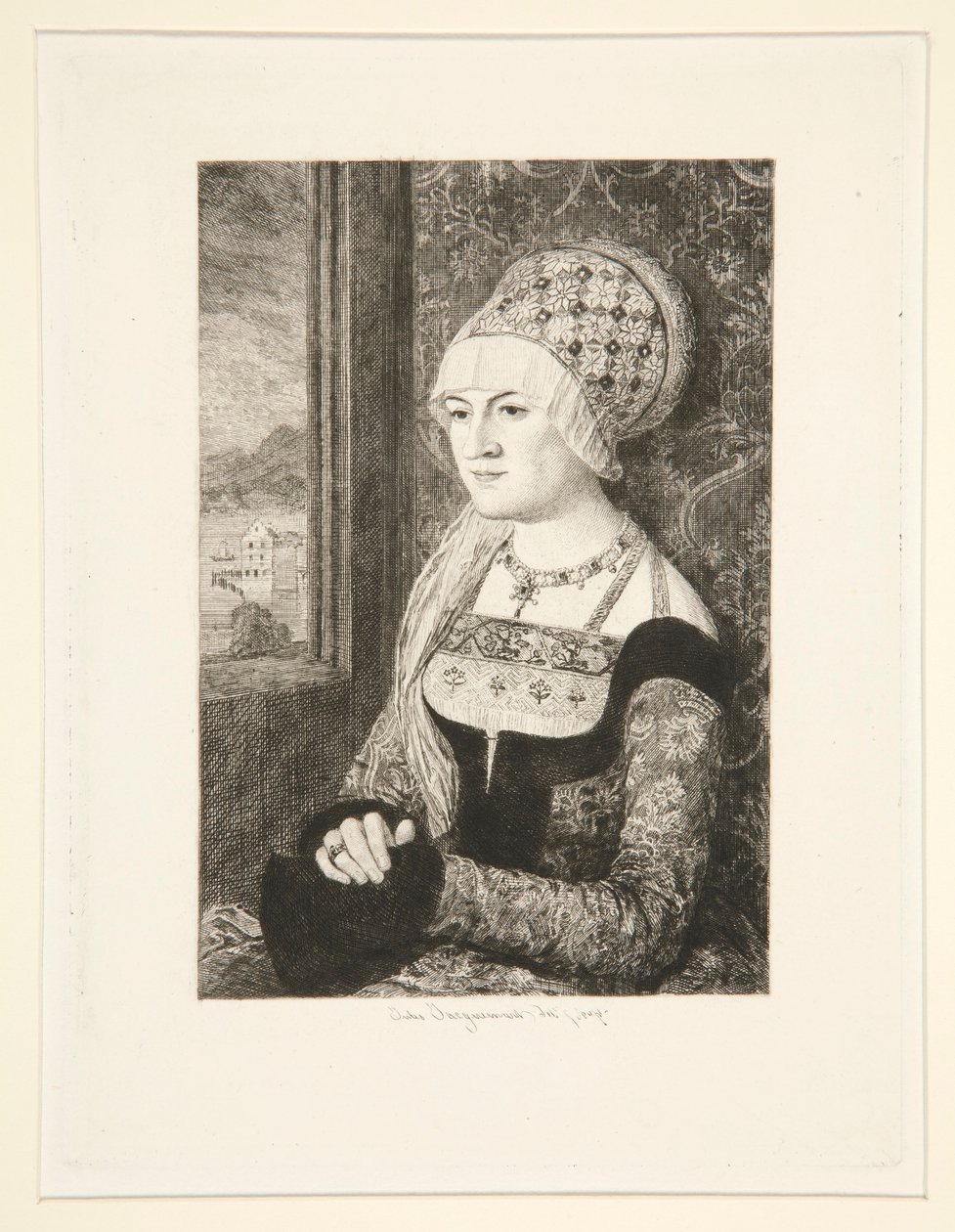 Portrét ženy od Jules Ferdinand Jacquemart