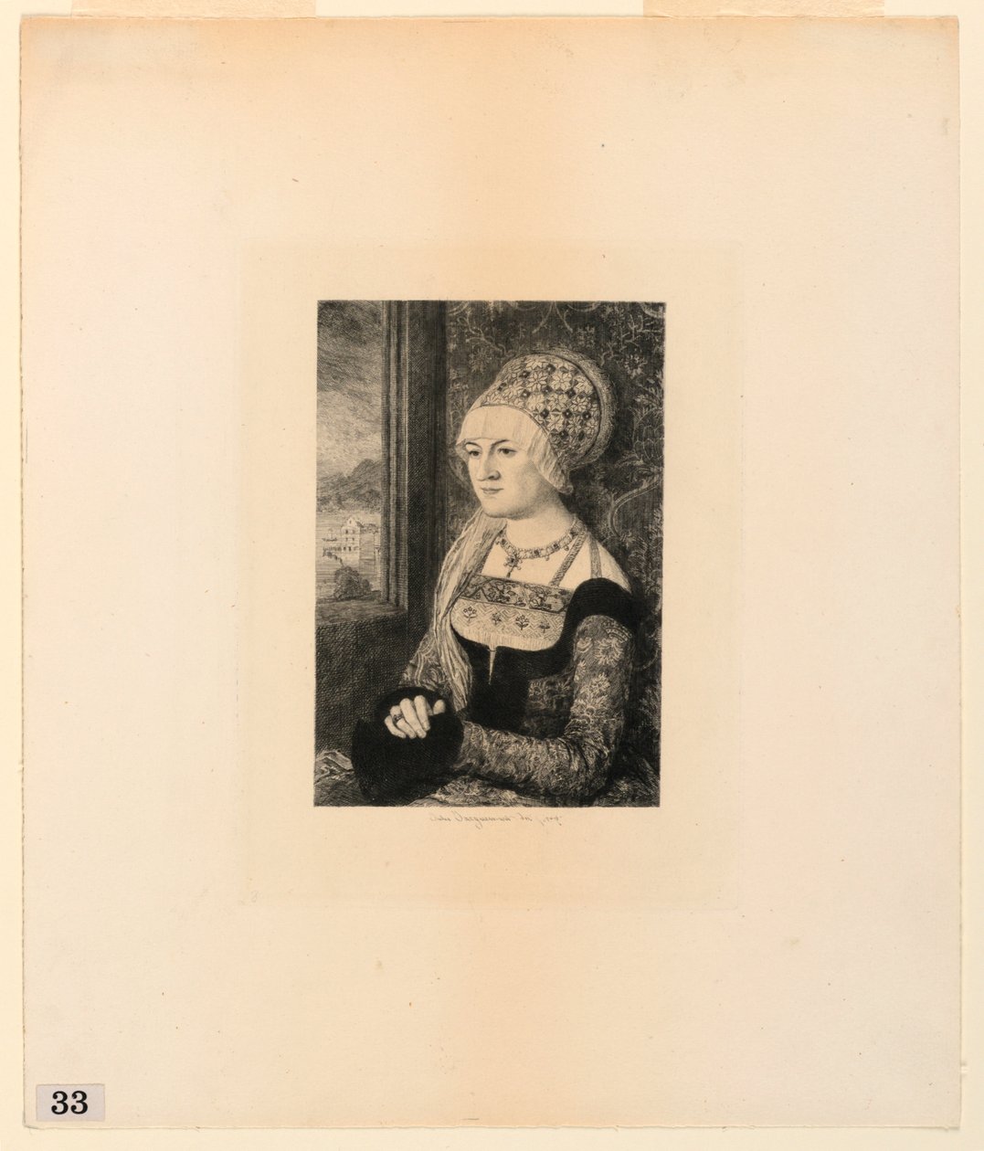 Portrét mladé ženy, z "Letty obrázků v Metropolitním muzeu, New York" od Jules Ferdinand Jacquemart