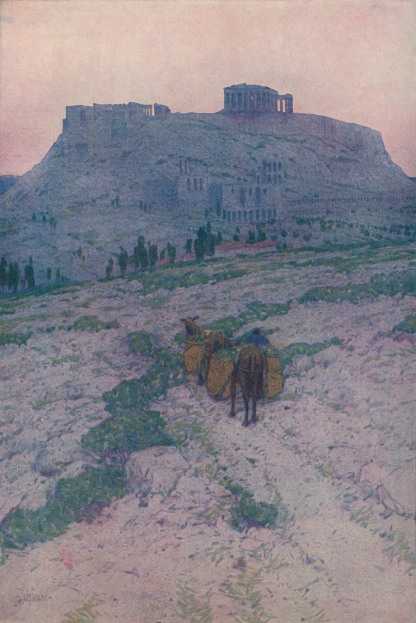 Akropole v Aténách, brzy ráno, 1913 od Jules Guerin