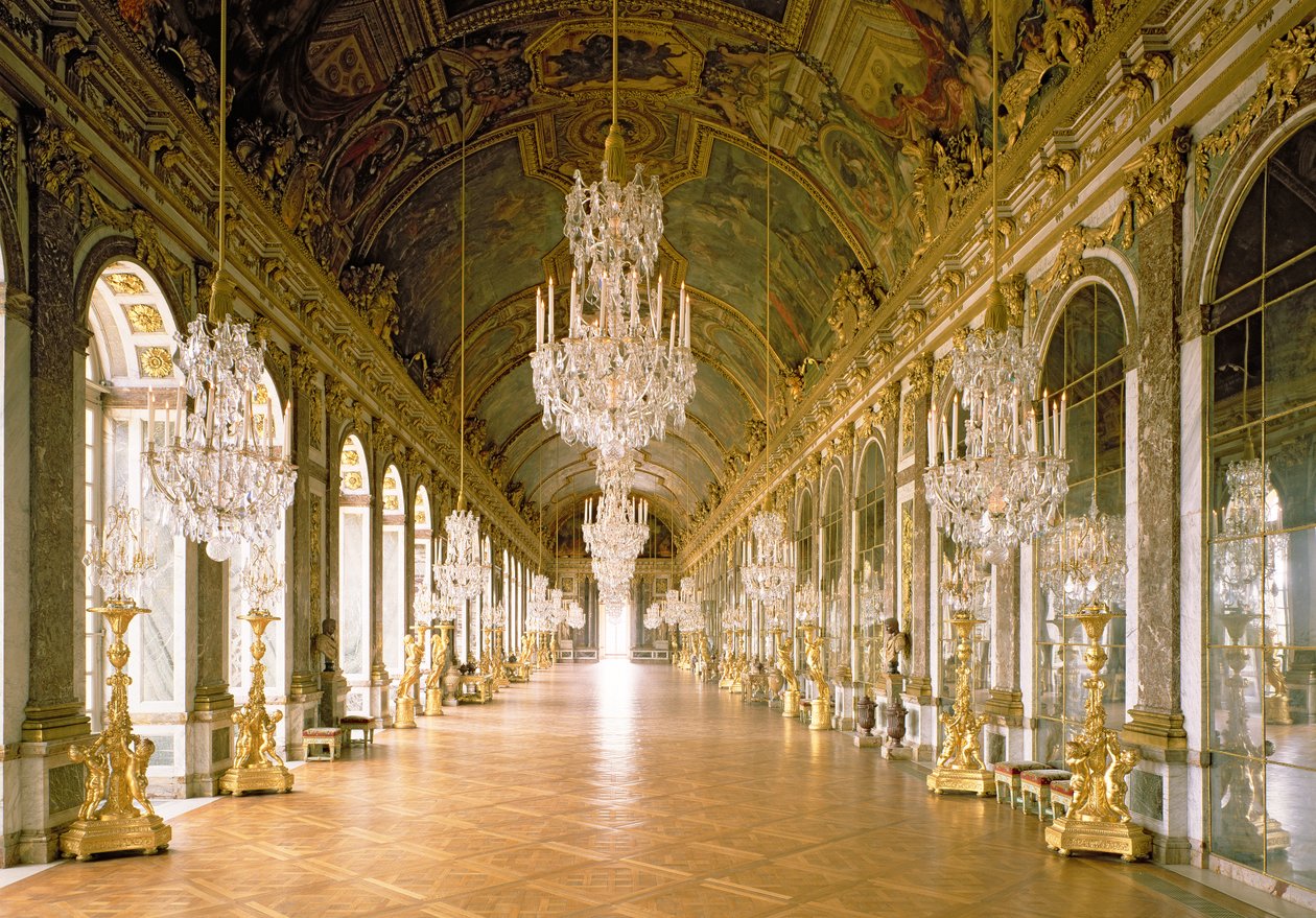 Galerie des Glaces (Zrcadlový sál) 1678 od Jules Hardouin Mansart