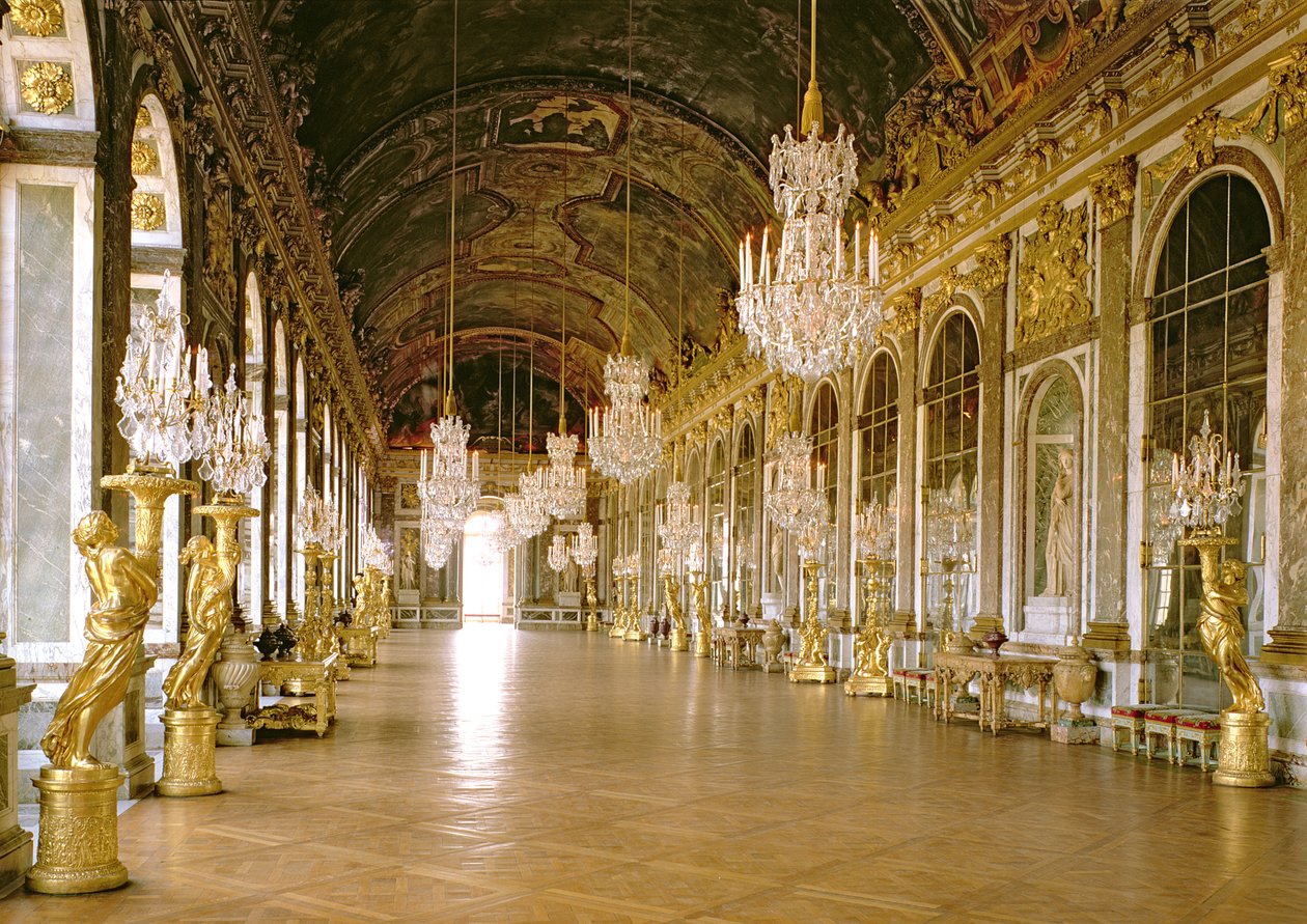 Galerie des Glaces (Zrcadlový sál) 1678 od Jules Hardouin Mansart