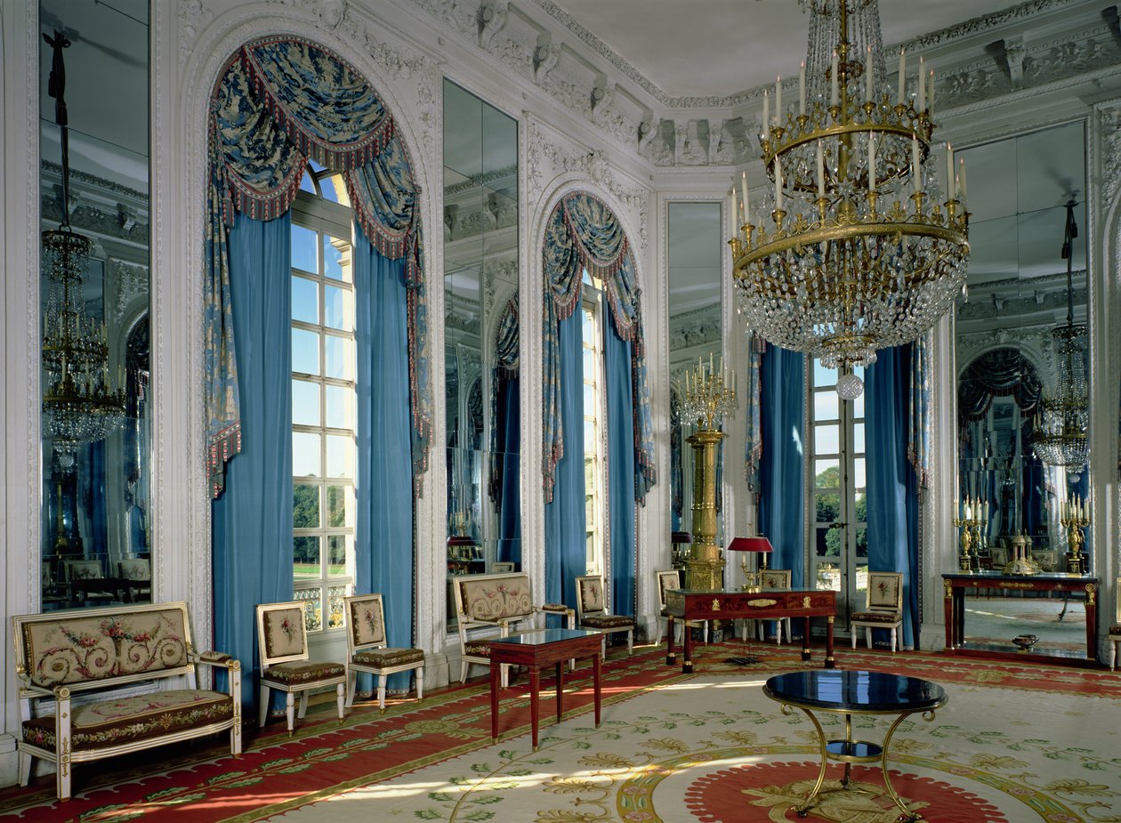 Salon des Glaces (The Room of Mirrors) v Grand Trianon, 1687, obnoven 1962-66 od Jules Hardouin Mansart
