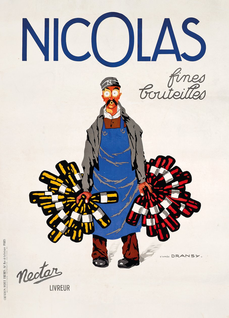 Nicolas, Nektar, kolem roku 1930 (barevné lito) od Jules Isnard Dransy