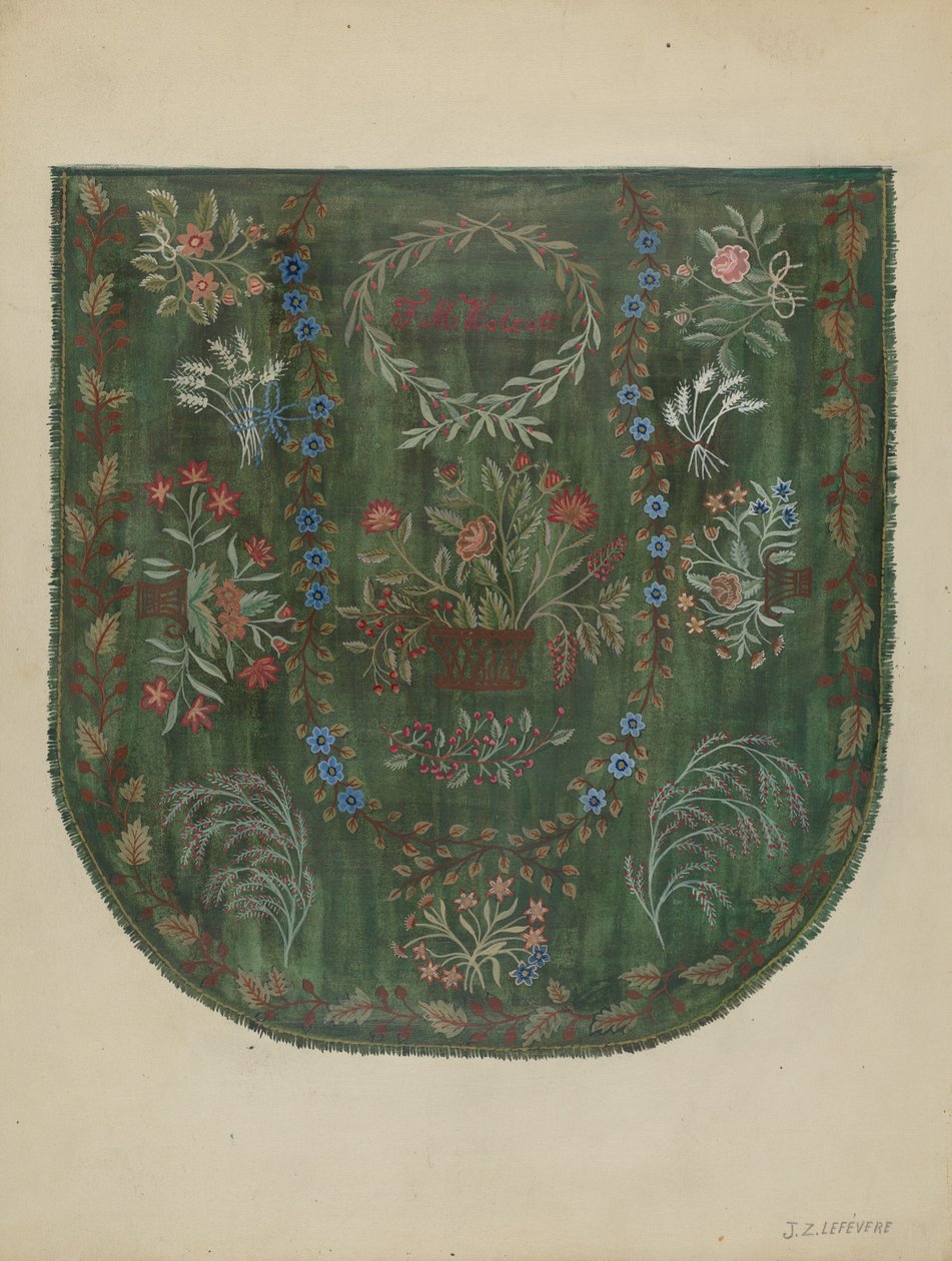 vyšívaný přehoz, c. 1936. od Jules Lefevere