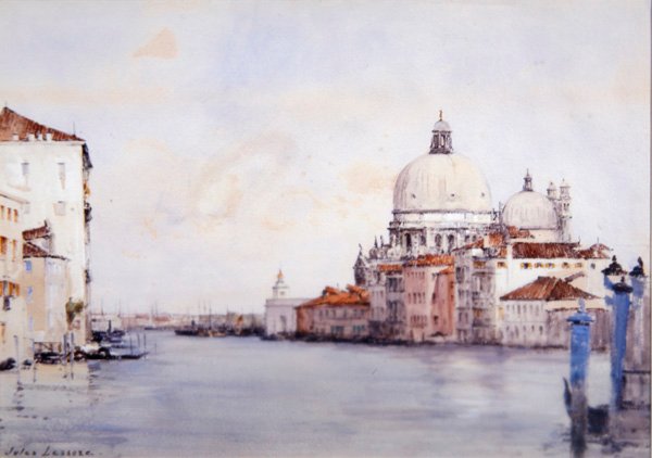 Canal Grande, Benátky (akvarel na papíře) od Jules Lessore