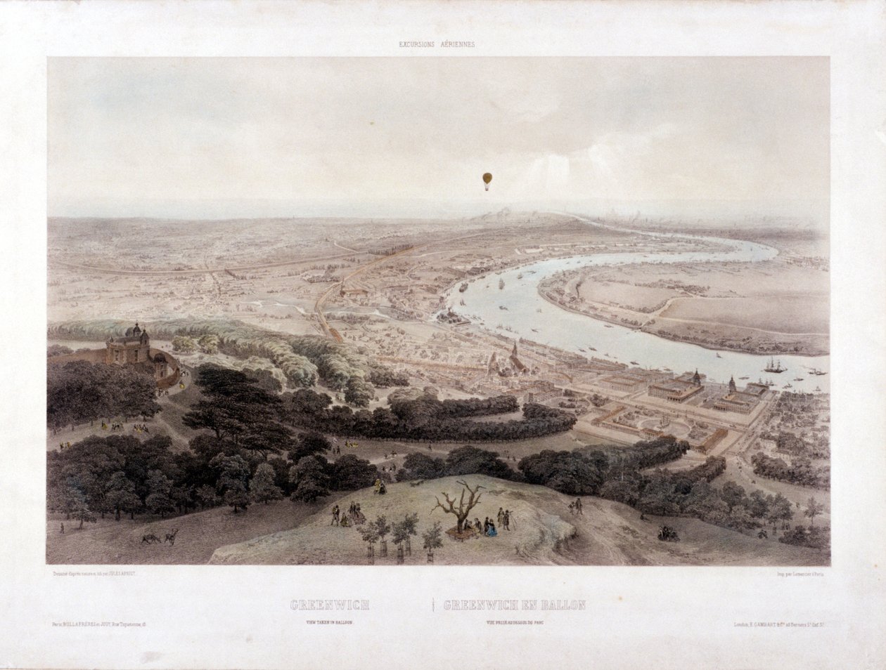 Greenwich, Londýn, c1845 od Jules Louis Arnout