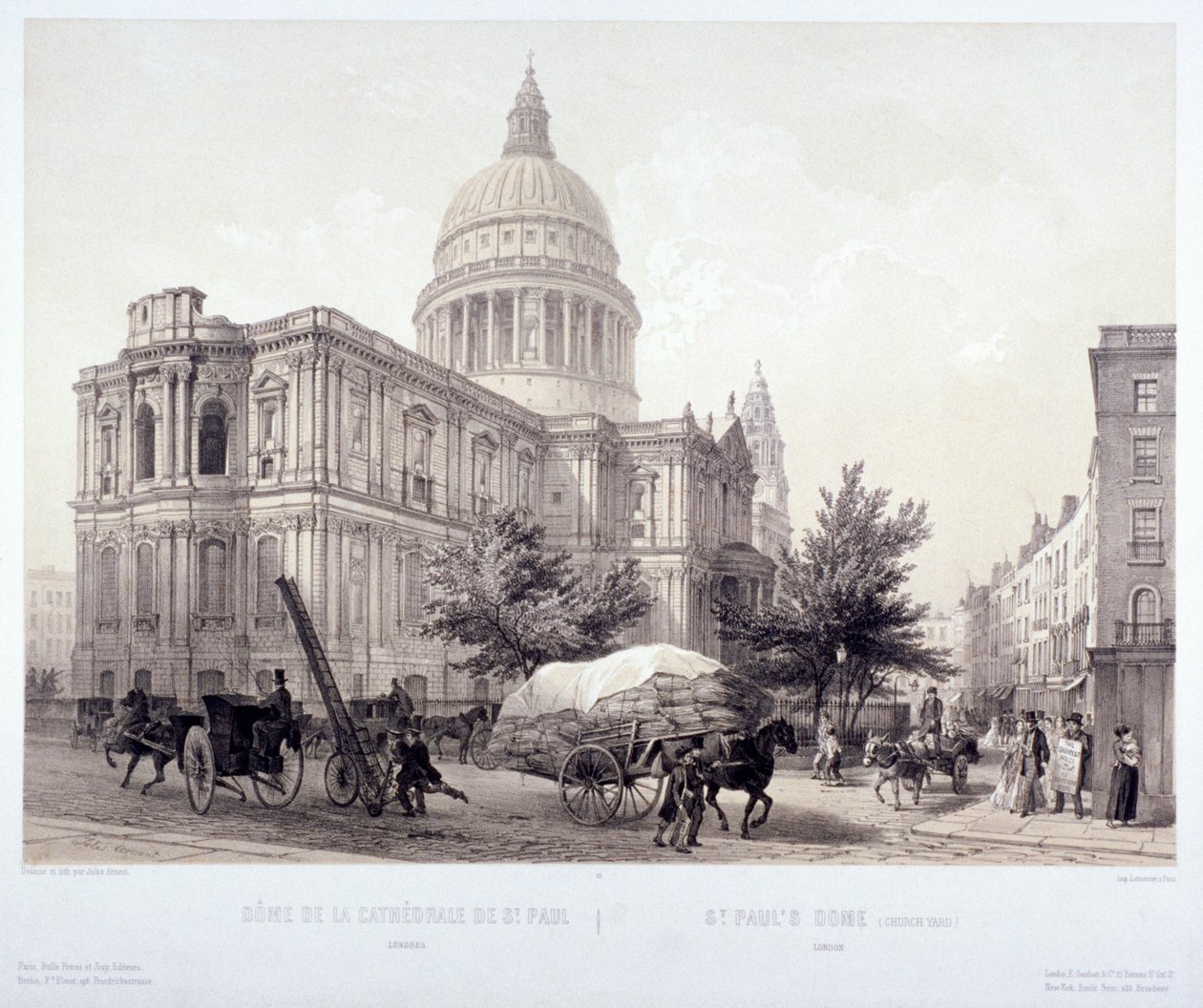 Katedrála svatého Pavla, Londýn, c1855 od Jules Louis Arnout