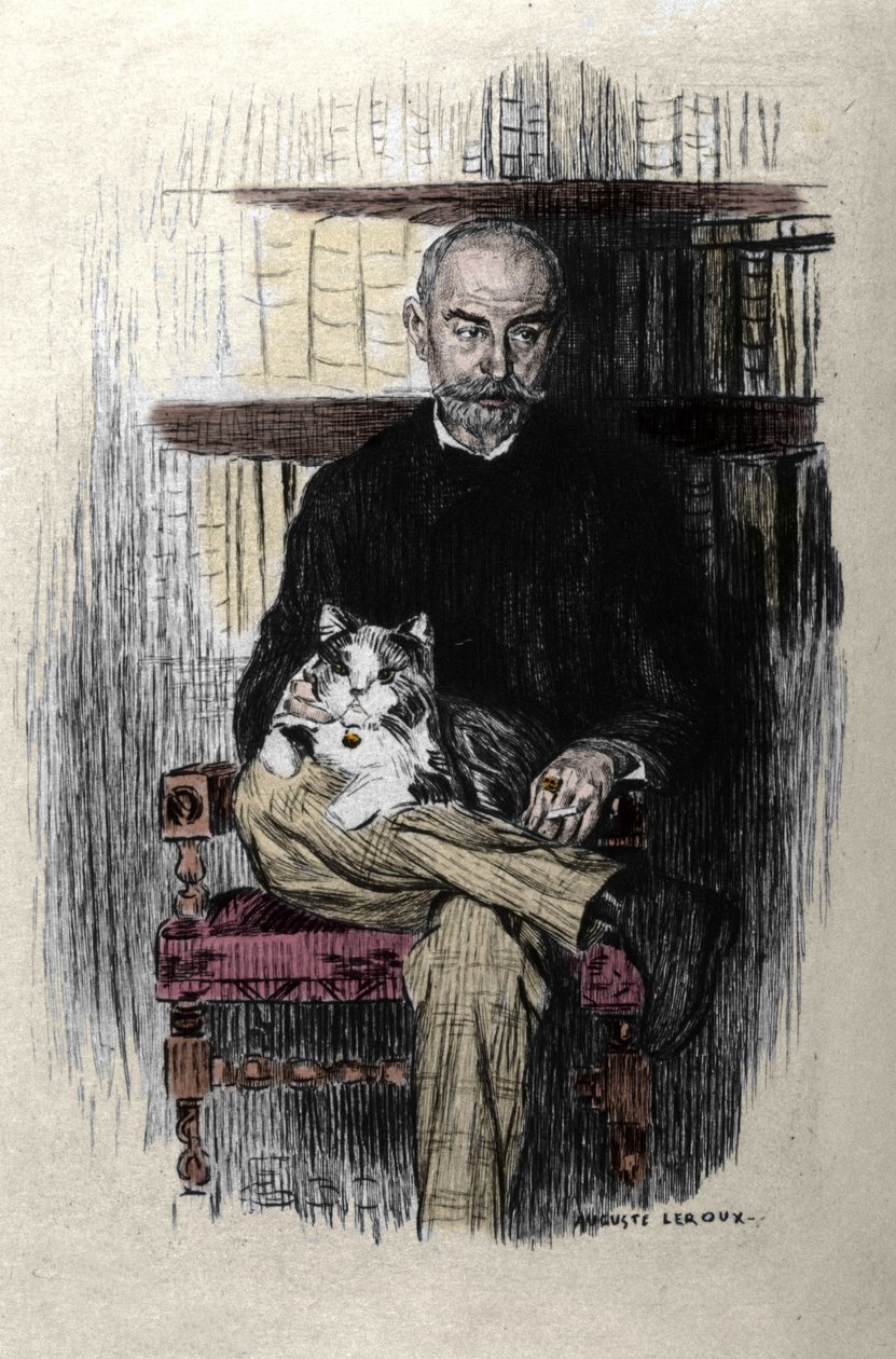 Portrét Jorise Karla Huysmanse (1848-1907), spisovatele a literárního kritika. Kresba Auguste Lerouxe (1871-1954). od Jules Marie Auguste Leroux
