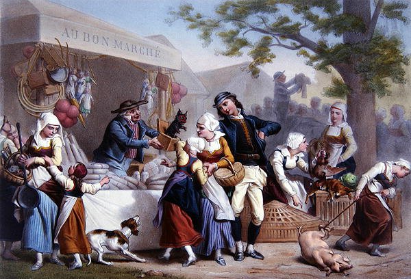 Mír a univerzální prosperita (barevné rytí) od Jules Marie Desandre