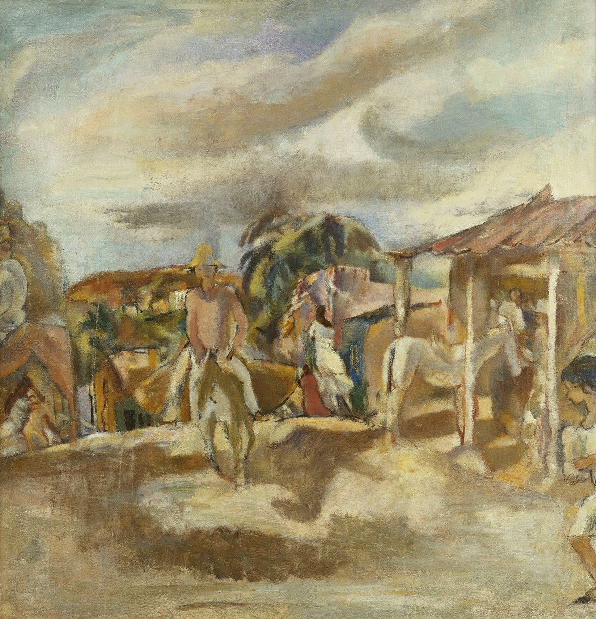 Kubánská vesnice; Kubánská vesnice, kolem 1917-1918 od Jules Pascin