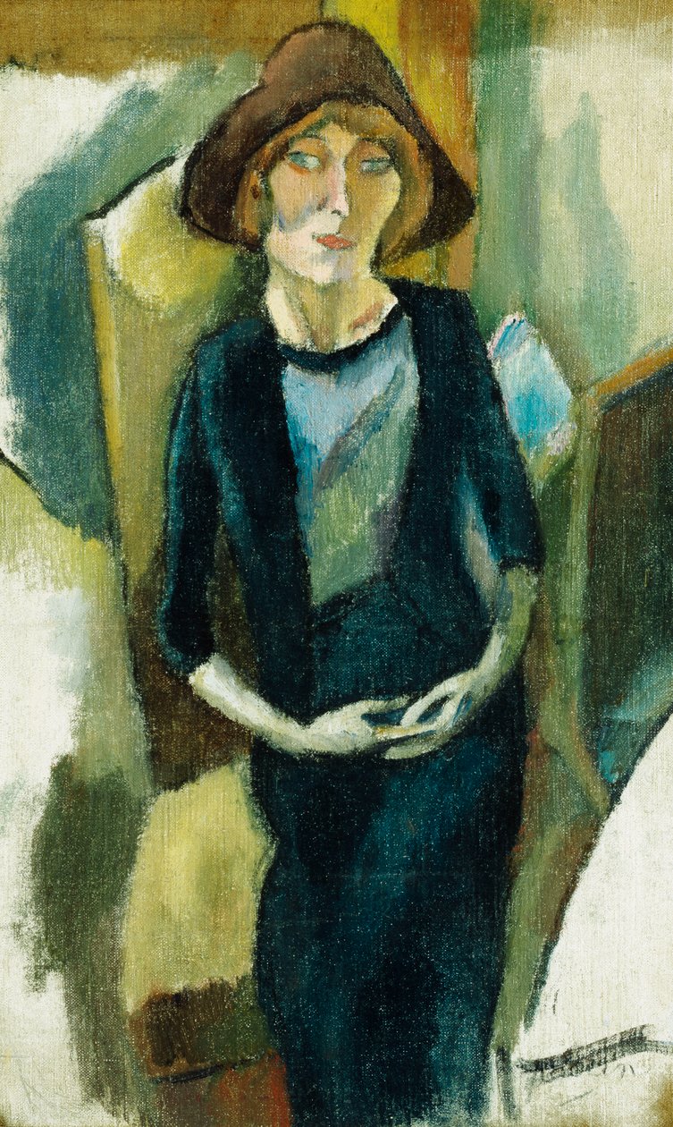 Hermín v modrém, 1916 od Jules Pascin