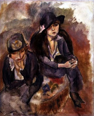 Hermine David a přítel od Jules Pascin