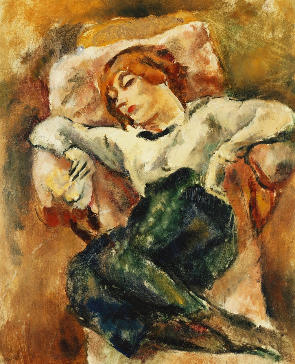 Hermine odpočívá; Hermine Reposant, 1916 od Jules Pascin