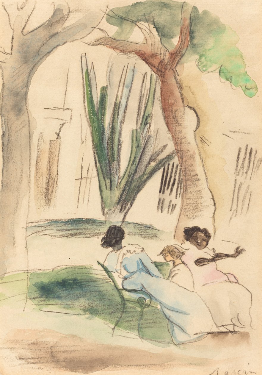 Chůvy s dítětem od Jules Pascin