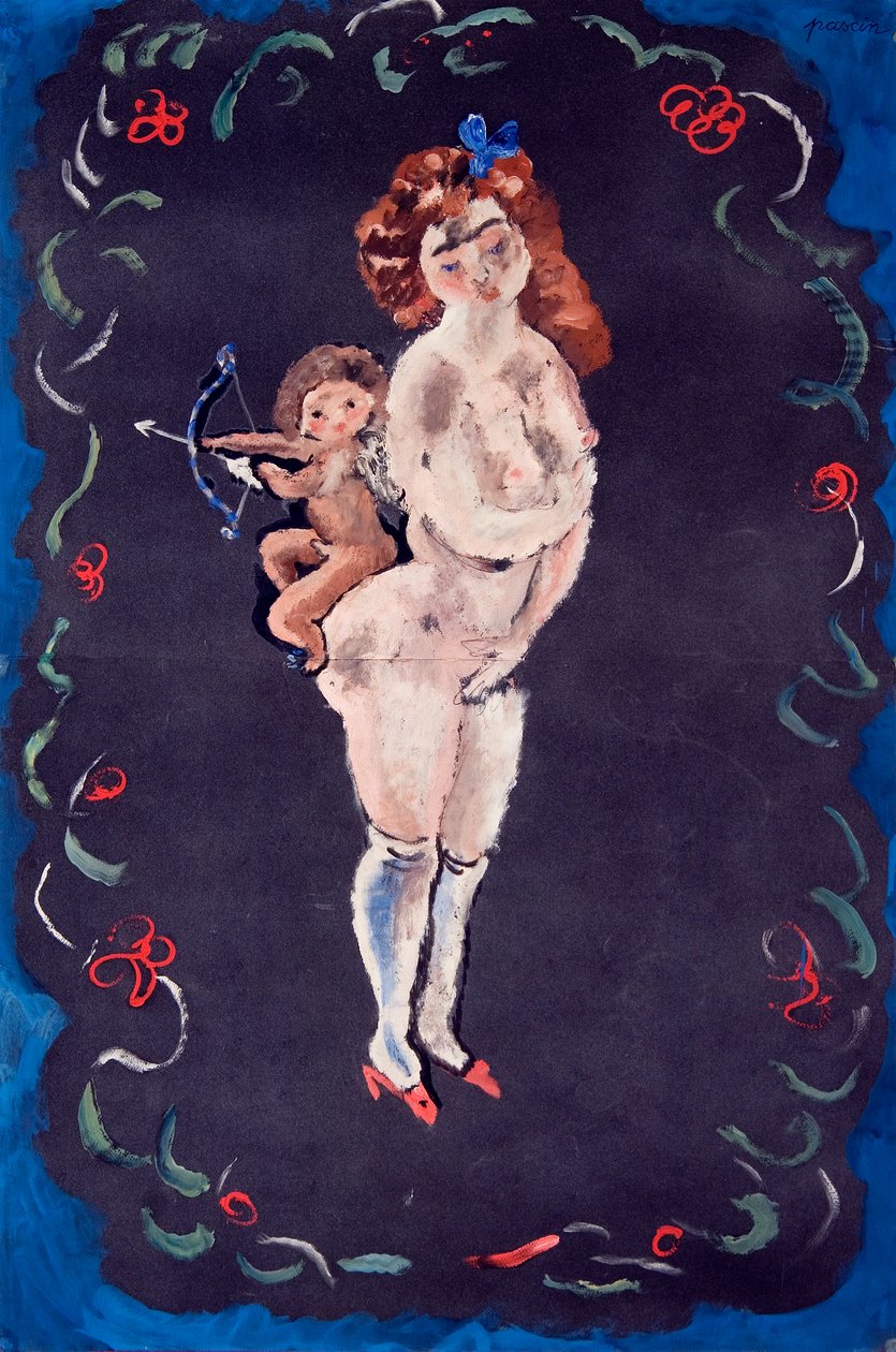 Nahá a Cupid od Jules Pascin