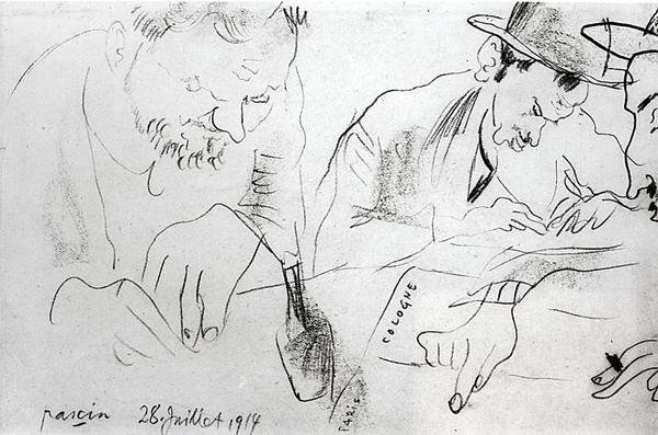 Paříž-Kolín nad Rýnem od Jules Pascin