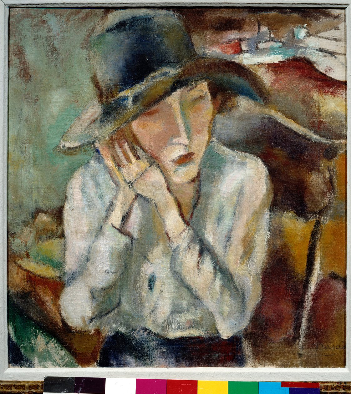 Portrét Hermíny s malbou Velkého klobouku od Julese Pascina (1885-1930) od Jules Pascin